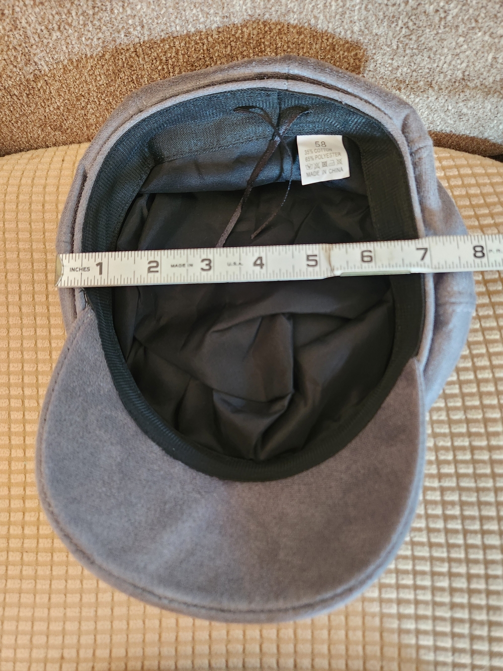 Gray Womens Newsboy Cap – Classic Casual Hat - Picture 5 of 5
